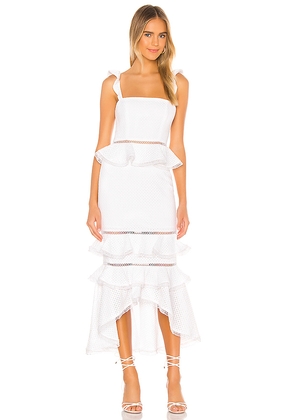 NBD Haze Midi Dress in White. Size M. Also in XXS, XS, S.