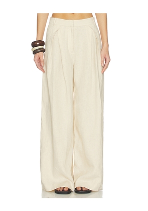 FAITHFULL THE BRAND Sofia Trouser in Neutral. Size L. Also in S.