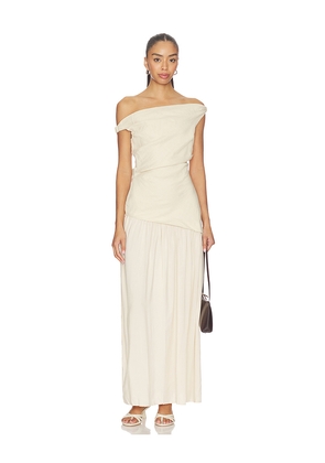 FAITHFULL THE BRAND Roma Maxi Dress in Neutral. Size L. Also in S, XS, M, XL.