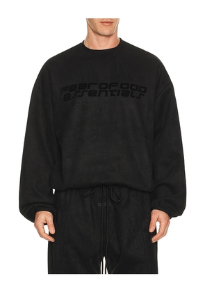 Fear of God ESSENTIALS Modern Crewneck Sweatshirt in Black. Size M. Also in L, S, XL/1X, XS, XXL/2X.