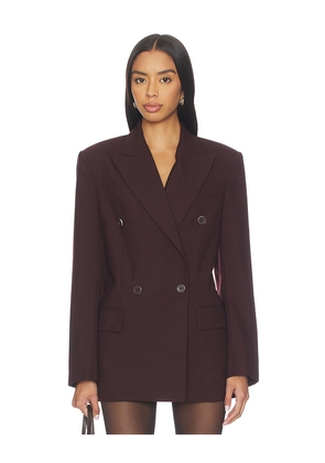 Helmut Lang Double Breasted Belt Blazer in Brown. Size 2. Also in 0, 4, 6.