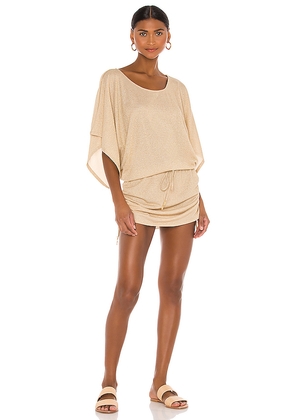 Luli Fama Cosita Buena South Beach Dress in Beige. Size M. Also in L, XS.