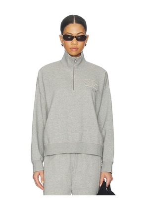 Ganni Isoli Half Zip Sweater in Light Grey. Size M. Also in XS, S, L.