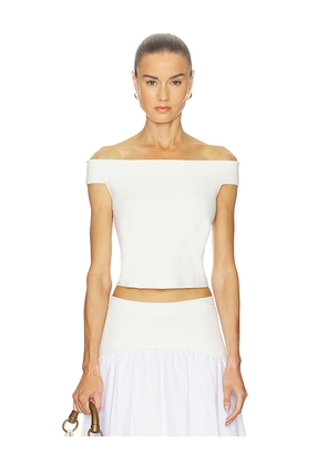 SIMKHAI Dalton Top in Ivory. Size M. Also in S, L.