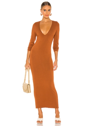 L'Academie Deena Maxi Dress in Brown. Size M. Also in L, XL.