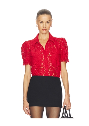 Generation Love Mina Lace Top in Red. Size M. Also in XS, S.