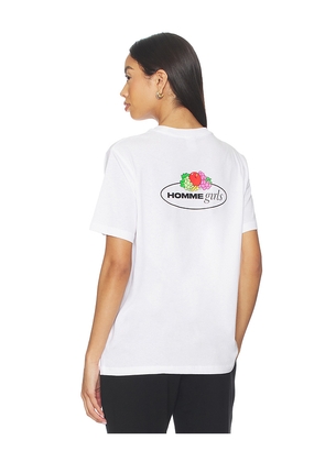 HOMMEgirls X Fruit Of The Loom Pocket Tee in White. Size M. Also in L, S, XS.