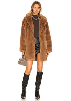 LAMARQUE Linnea Faux Fur Jacket in Brown. Size M. Also in L, S, XL, XS.