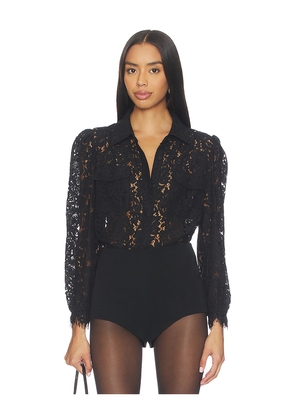 Generation Love Lina Lace Shirt in Black. Size M. Also in XS, S, L.
