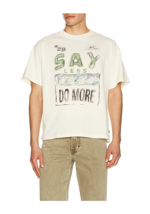 Honor The Gift Say Less Do More Tee in Beige. Size L. Also in S, M, XL/1X, XXL/2X.