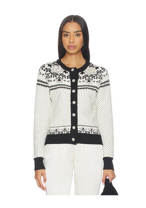 Generation Love Sade Fairisle Cardigan in Black,White. Size M. Also in XS, S, L, XL.