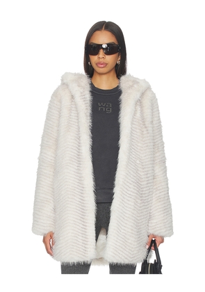 Generation Love Eden Faux Fur Coat in Cream. Size M. Also in XS, S, L, XL.
