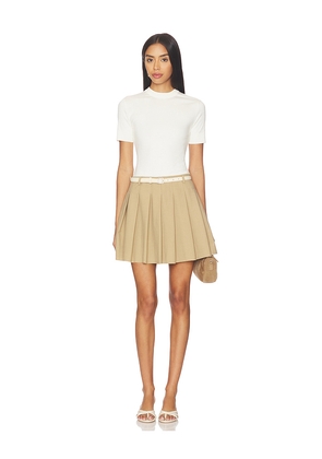 SIMKHAI Abbie Short Sleeve Mini Dress in Cream. Size S. Also in XS, M.