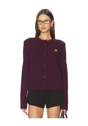 Ganni Core Future Wool Mix Cardigan in Burgundy. Size M. Also in S.