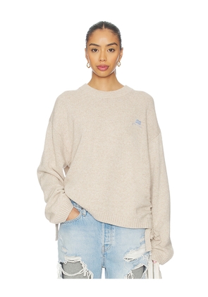 Ganni Future Wool Mix Oversized O-neck in Beige. Size S/M. Also in L/XL.