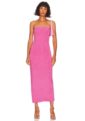 NBD James Midi Dress in Pink. Size S. Also in XXS, XS.
