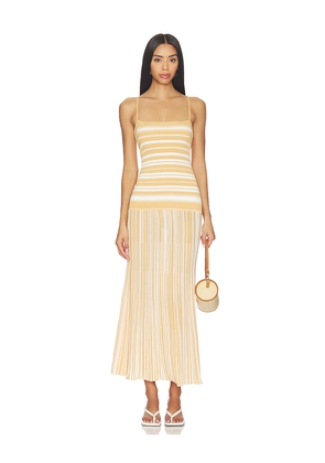 FAITHFULL THE BRAND Esenia Knit Dress in Tan. Size L. Also in M, XL.