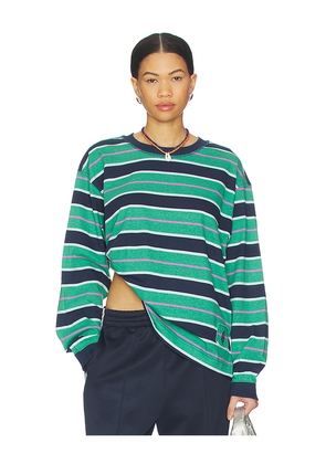Free People x FP Movement Printed Hustle Layer in Green,Blue. Size L. Also in XS, S, M.
