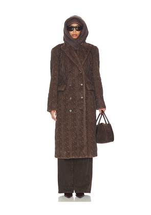 GIUSEPPE DI MORABITO Double Breasted Coat in Brown. Size 36. Also in 38, 40, 42.
