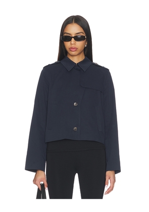 FRAME The Short Trench in Navy. Size L. Also in XS, S, XL.