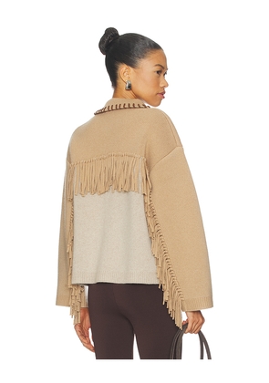 SIMKHAI Chesney Oversized Cardigan in Nude. Size M. Also in S, L.