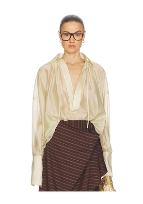 Helsa The Poet Blouse in Lemon. Size L. Also in XS, S, XXS, M, XL.