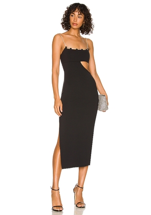 Lovers and Friends Charlotte Midi Dress in Black. Size L. Also in XS, S, M, XL.