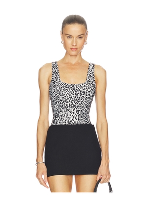 Good American Weightless Scuba Modern Tank Bodysuit in Grey,Black. Size 3X. Also in XS, S, M, L, 2X, 4X, 5X.