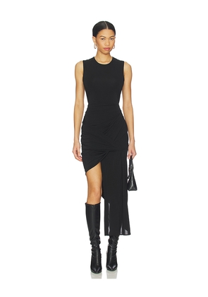 Helmut Lang Twist Drape Dress in Black. Size M. Also in S.