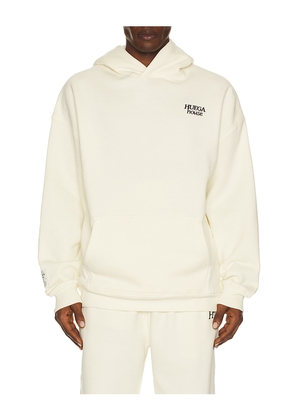 Huega House Icon Hoodie in Cream. Size S. Also in M, XL/1X.