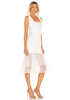 Lovers and Friends Day Keeper Midi Dress in White. Size M. Also in XS, S.