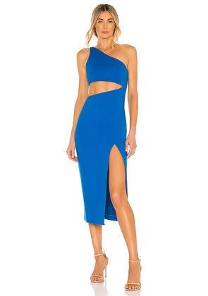 NBD Kody Cutout Midi Dress in Blue. Size M. Also in XS, L, XL.