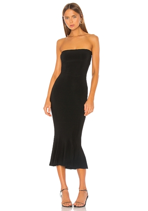 Norma Kamali Strapless Fishtail Dress in Black. Size M. Also in S, L, XL.