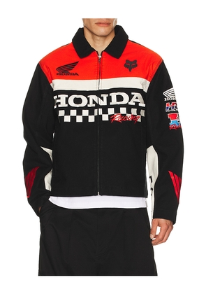 Fox Racing x Honda Work Jacket in Black. Size S. Also in M, L, XL/1X.