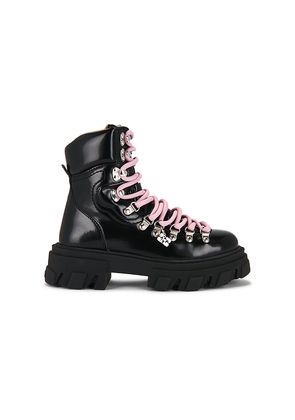 Ganni Cleated Mountain Boot in Black. Size 37. Also in 36, 38.