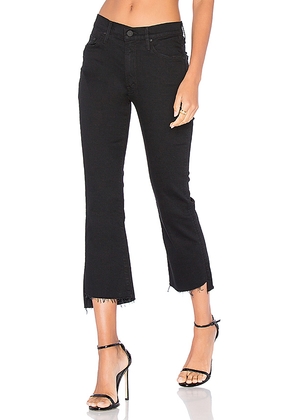 MOTHER Insider Crop Step Fray Jeans in Black. Size 26. Also in 27, 28.