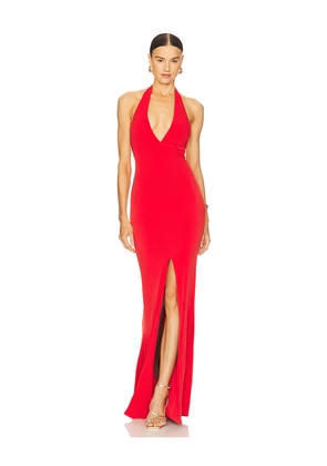 Nookie Illegal Halter Gown in Red. Size M. Also in XS, S, L, XL.
