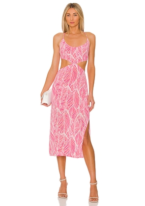 Lovers and Friends Makena Midi Dress in Fuchsia. Size XL. Also in L.