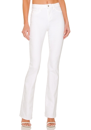 L'AGENCE Selma High Rise Sleek Baby Boot Jeans in White. Size 24. Also in 26, 27, 28, 30.