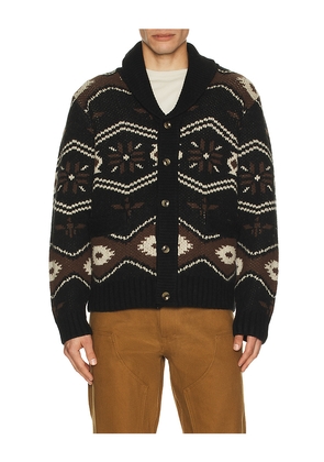 Iron & Resin Wincha Shawl Collar Sweater in Black. Size M. Also in S, L, XL/1X.