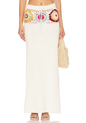 Lovers and Friends Kestrel Crochet Maxi Skirt in Cream. Size S. Also in L, M.