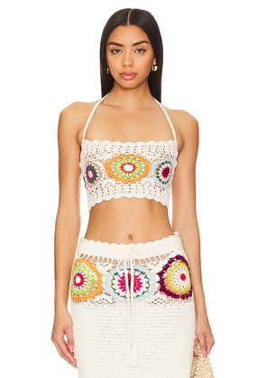 Lovers and Friends Kestrel Crochet Top in Multi. Size S. Also in M, L.