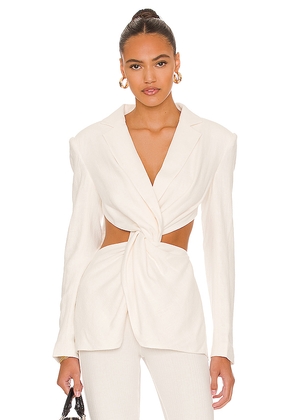 L'Academie Emmy Blazer in Ivory. Size M. Also in XXS, XS, S, L, XL.