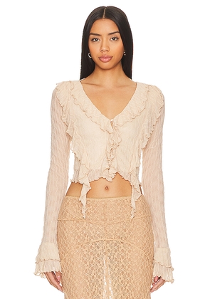 MORE TO COME Lennox Top in Beige. Size S. Also in XS.