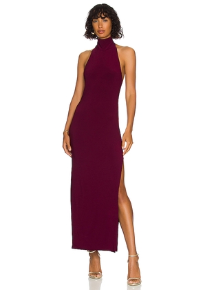 Norma Kamali x REVOLVE Turtle Halter Side Slit in Purple. Size M. Also in XS, S, L, XL.
