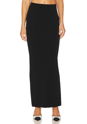 L'Academie Jalea Maxi Knit Skirt in Black. Size M. Also in S, XS, XXS.
