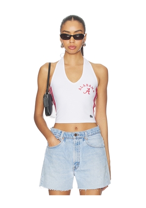 Hype and Vice University Of Alabama The Cheer Halter Top in White. Size M. Also in XS, S, L, XL.