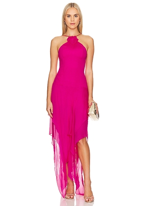 Lovers and Friends Shelby Asymmetric Dress in Fuchsia. Size M. Also in S, XS.