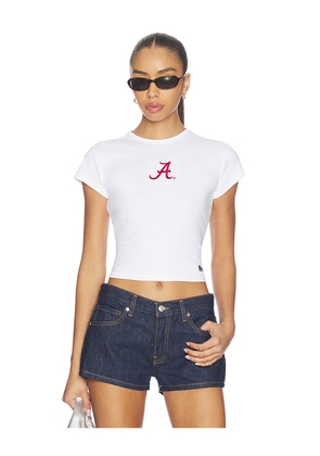 Hype and Vice University Of Alabama Baby Tee in White. Size M. Also in XS, S, L, XL.