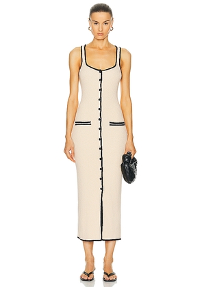 L'Academie by Marianna Havilah Midi Dress in Beige. Size XL. Also in L, M.